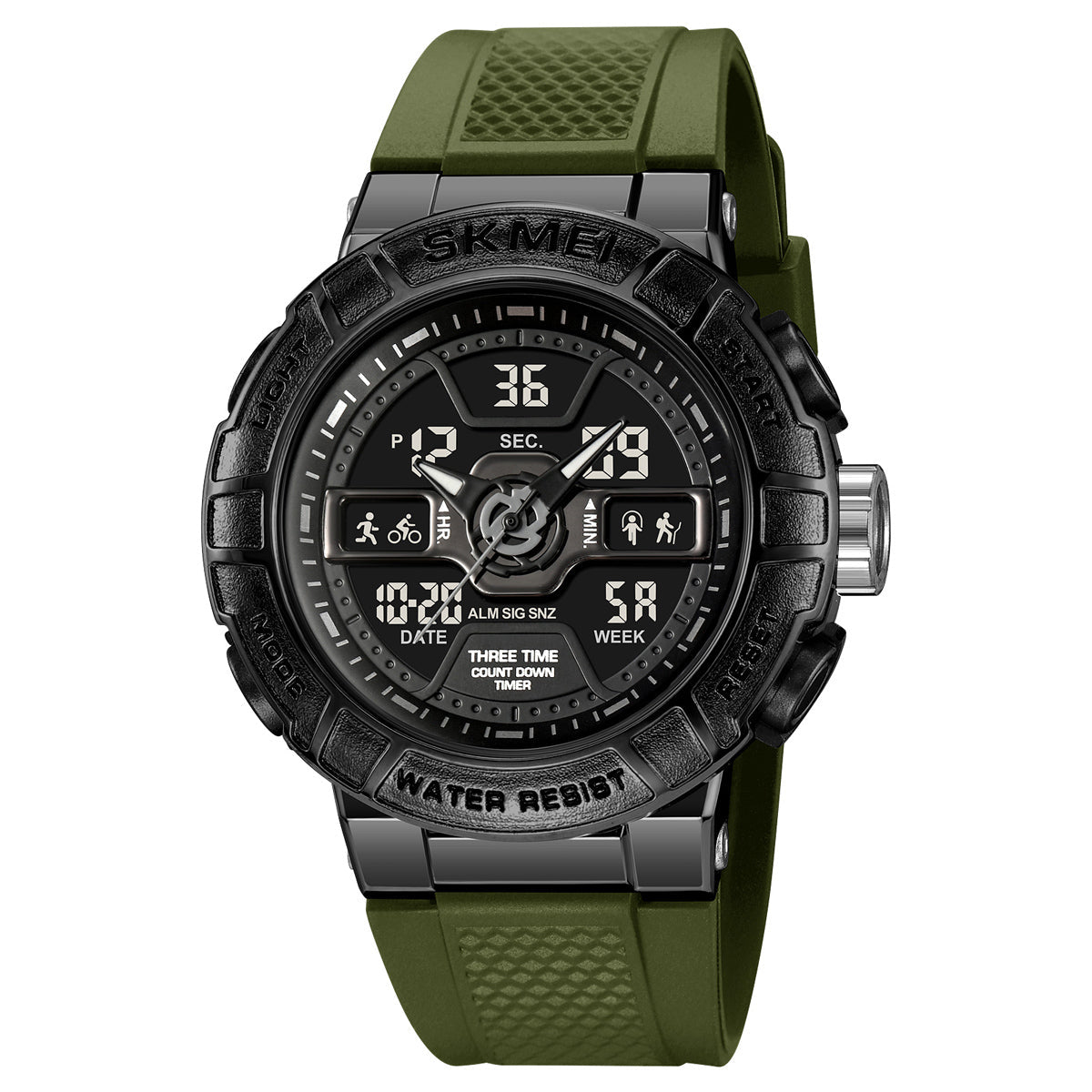 2227 Reloj Skmei deportivo para caballero pulsera de resina