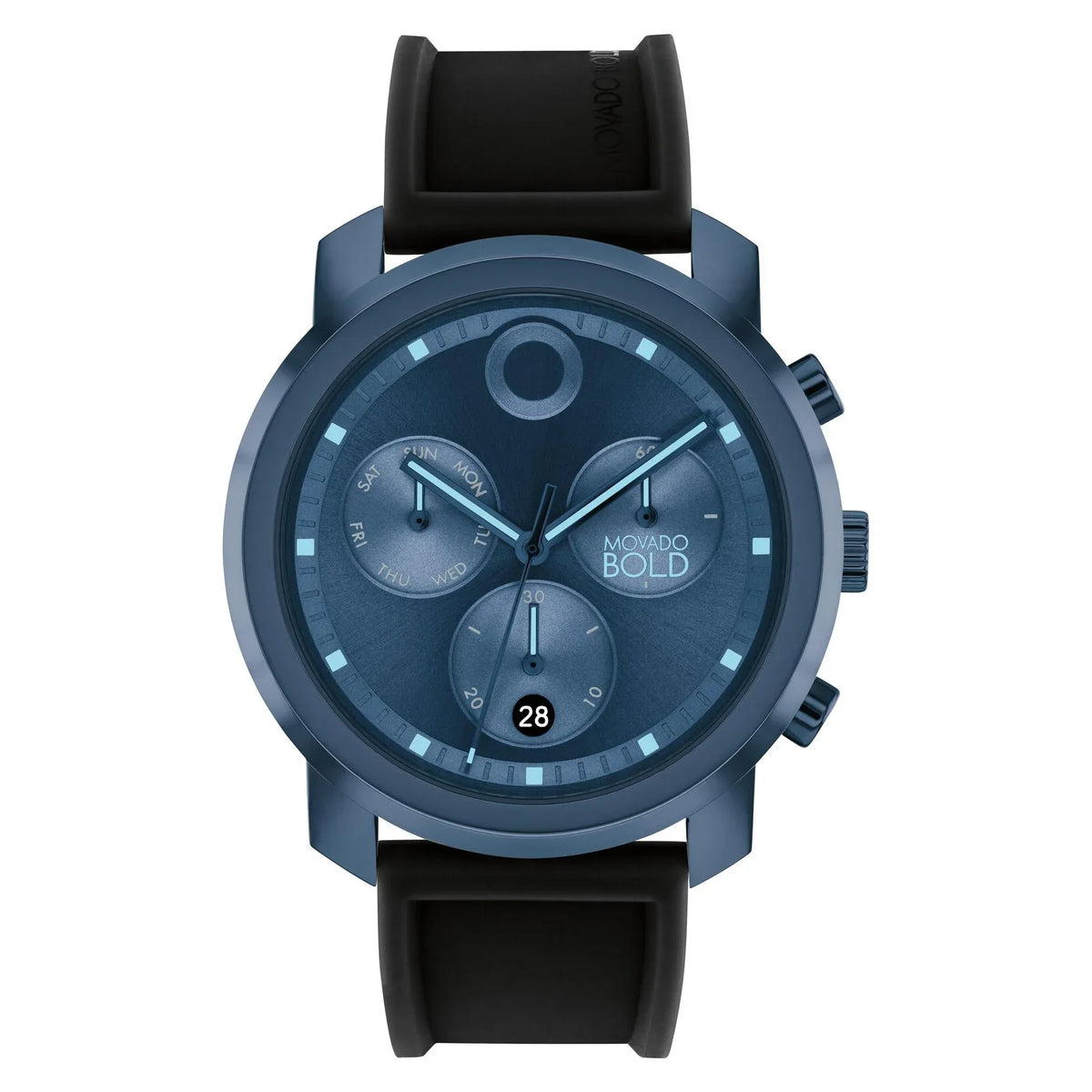 3601049 Reloj Movado Bold de hombre correa de caucho 44 mm