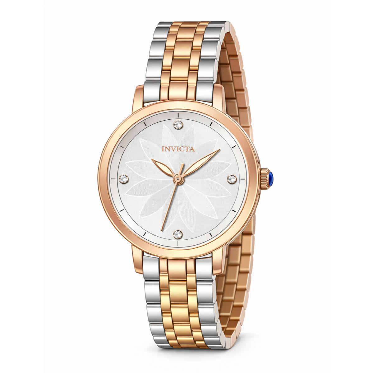 Reloj Invicta Wildflower de dama correa de metal 34 mm