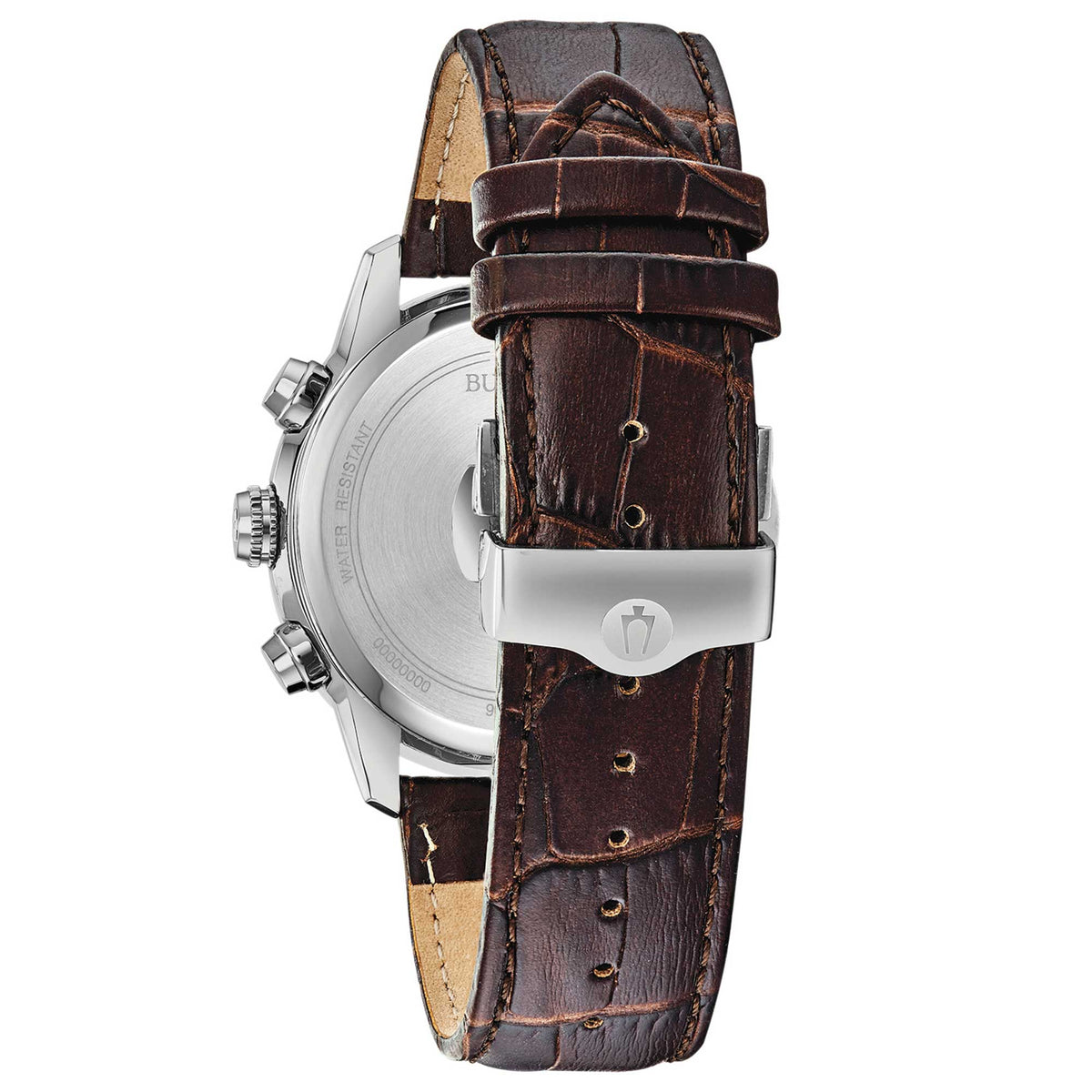 96B311 Reloj Bulova Sutton Big Date de hombre banda de cuero 44 mm