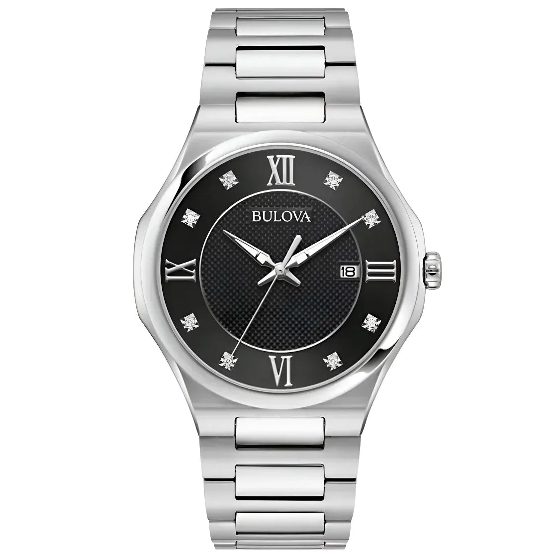 96D156 Reloj Bulova Diamond de hombre pulsera de metal