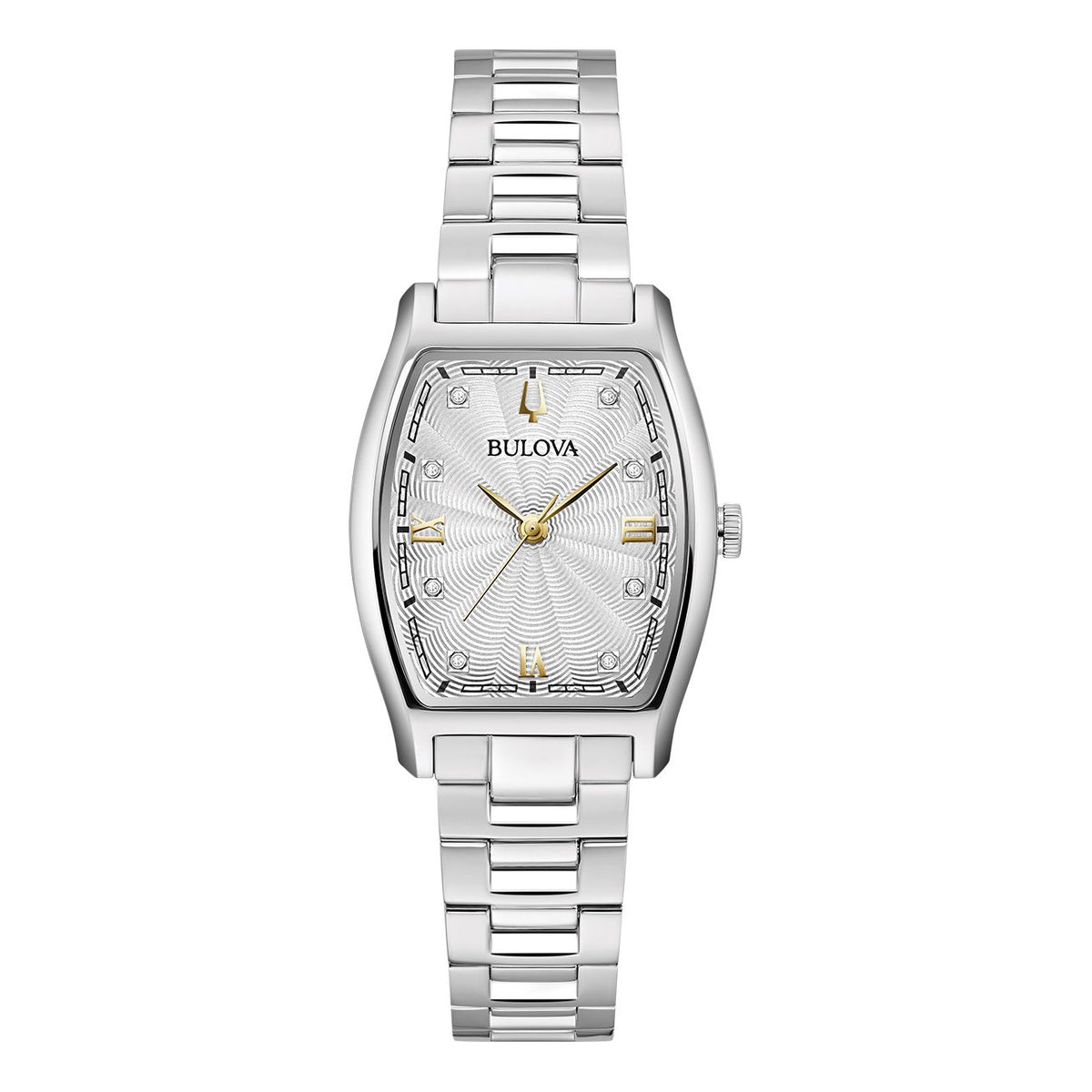 96P232 Reloj Bulova Diamond de dama pulsera de metal 30 mm