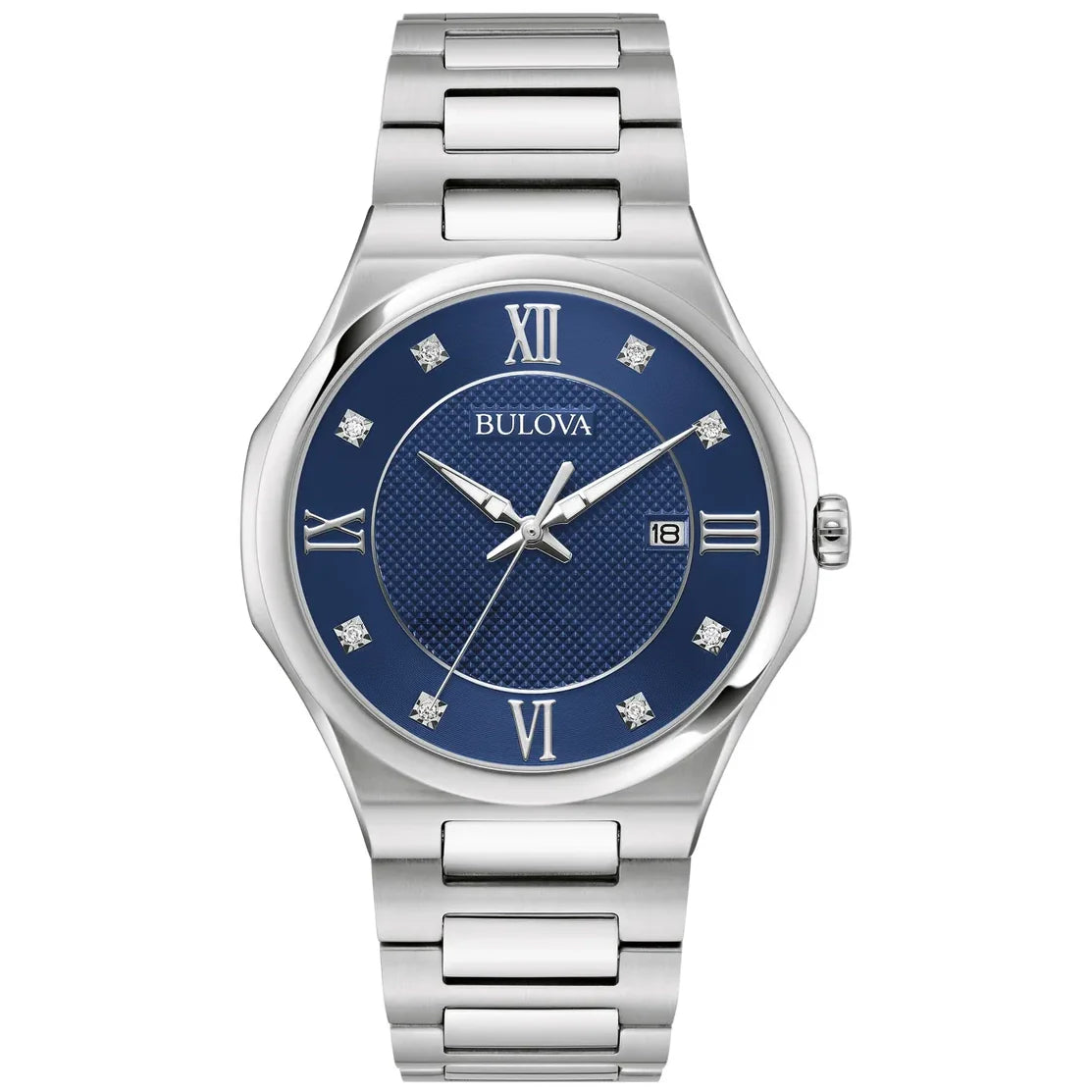 96D155 Reloj Bulova Classic de hombre correa de acero inoxidable 43 mm