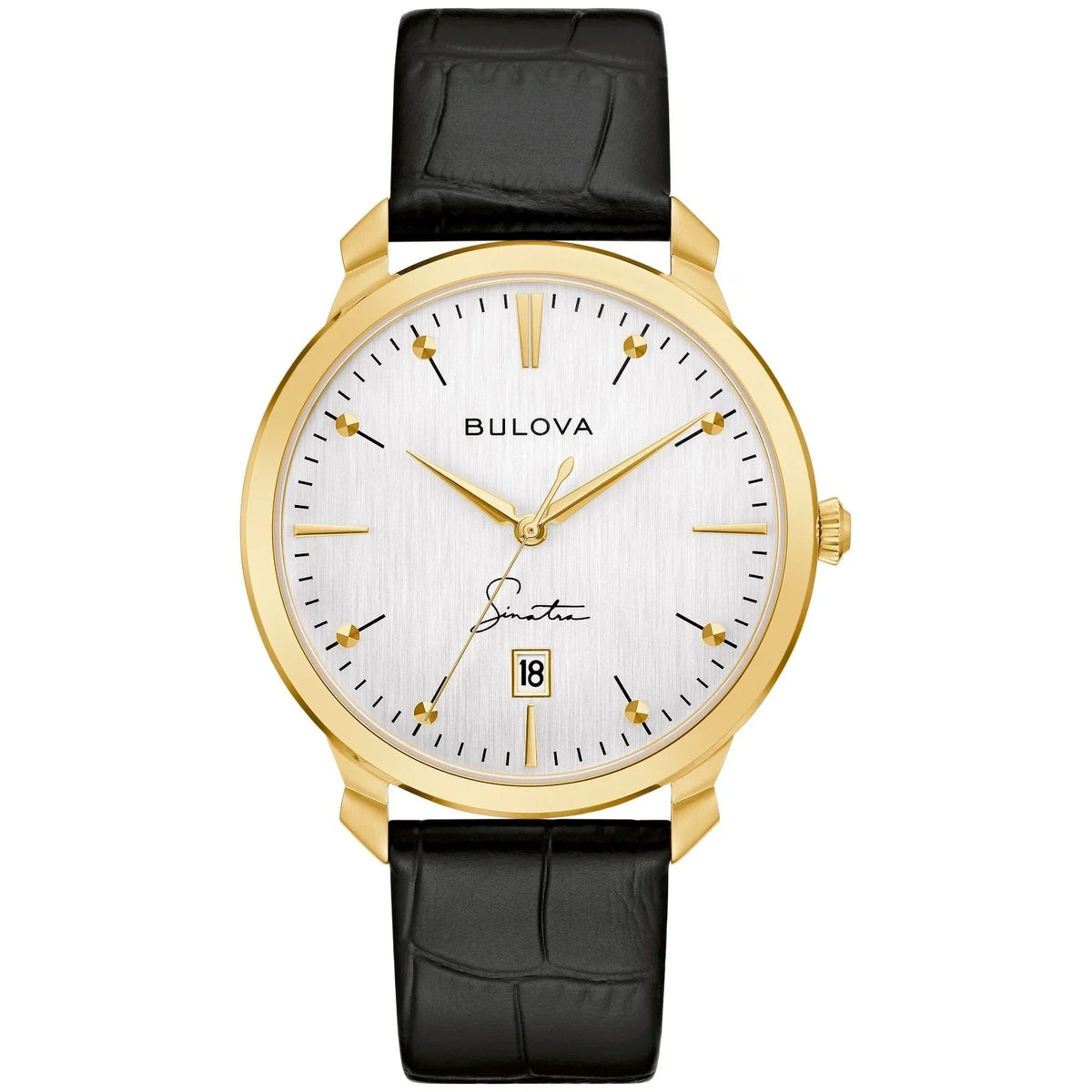 97B204 Reloj Bulova Frank Sinatra de caballero pulsera de cuero