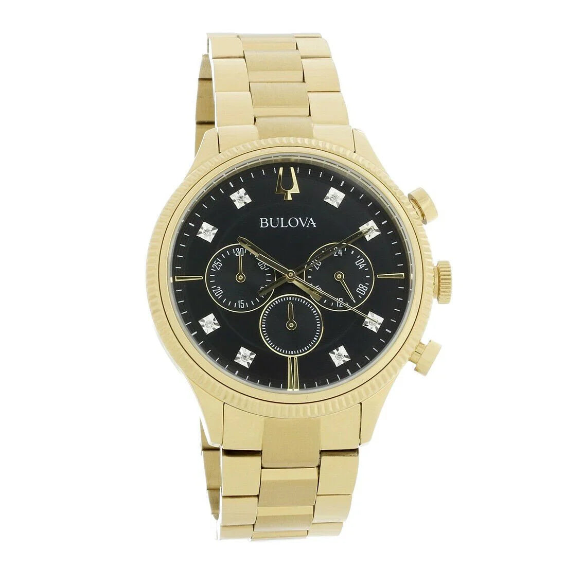 97D119 Reloj Bulova Diamond de caballero banda de metal