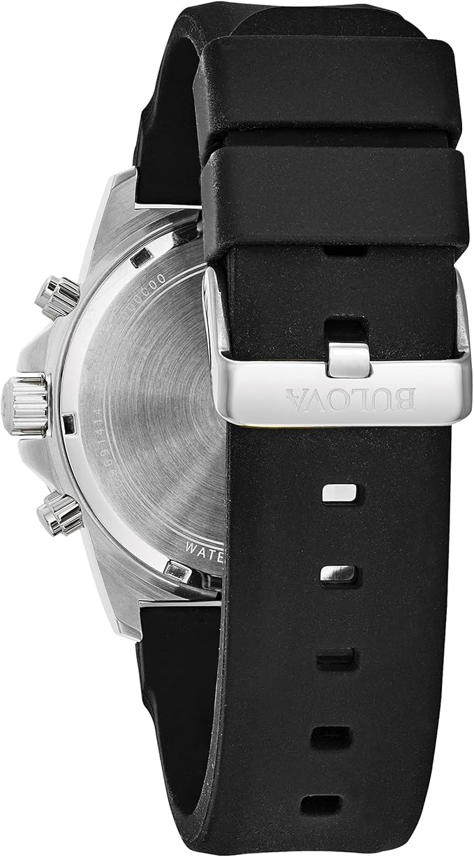 98B127 Reloj Bulova Marine Star de hombre banda de caucho 44mm