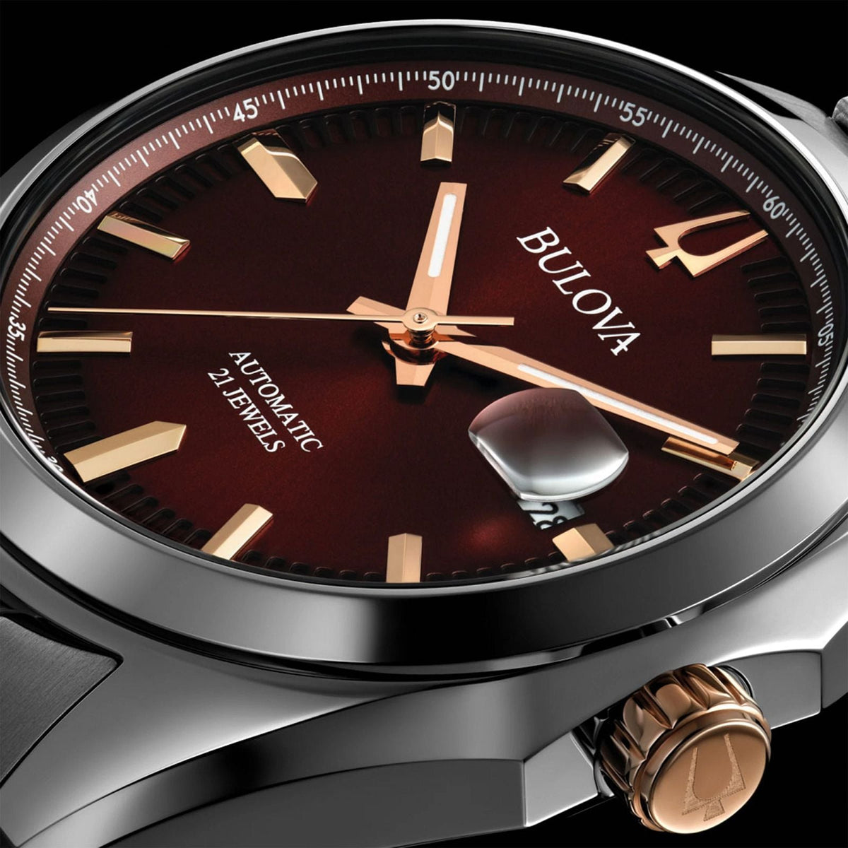 98B422 Reloj Bulova Surveyor de hombre pulsera de metal 39 mm