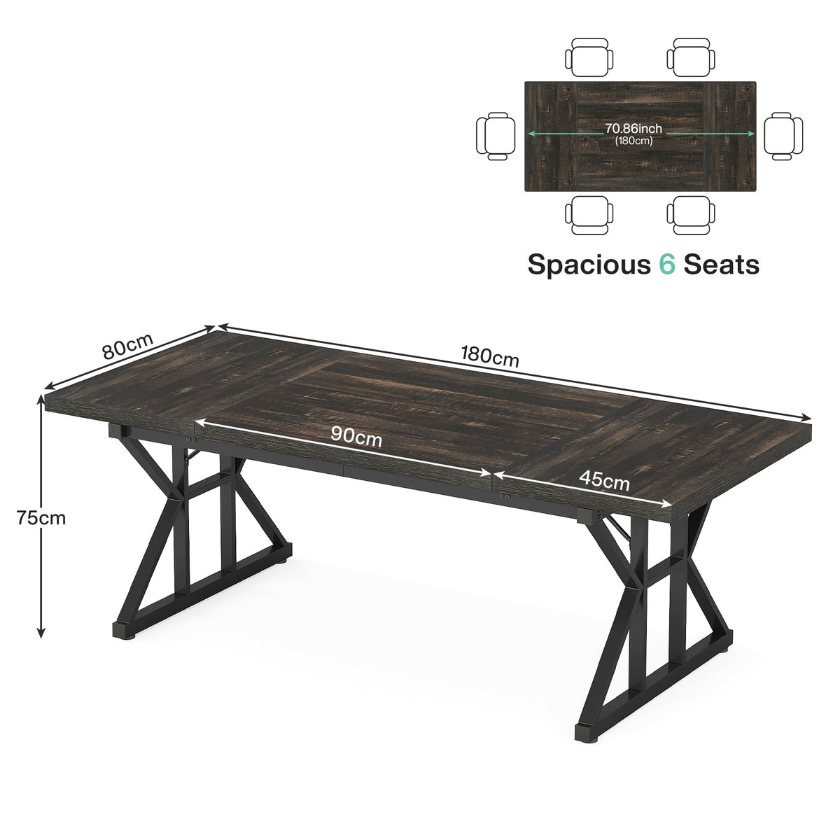 Tribesigns escritorio mueble para oficina y homeoffice HOGA-JW