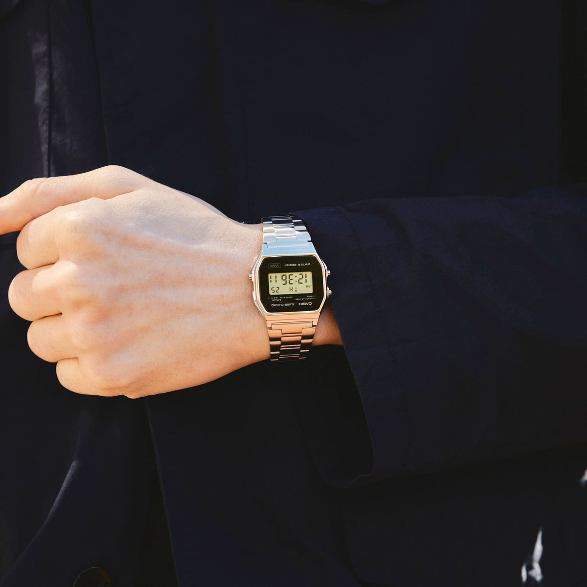 A158W Reloj Casio para hombre pulsera de metal