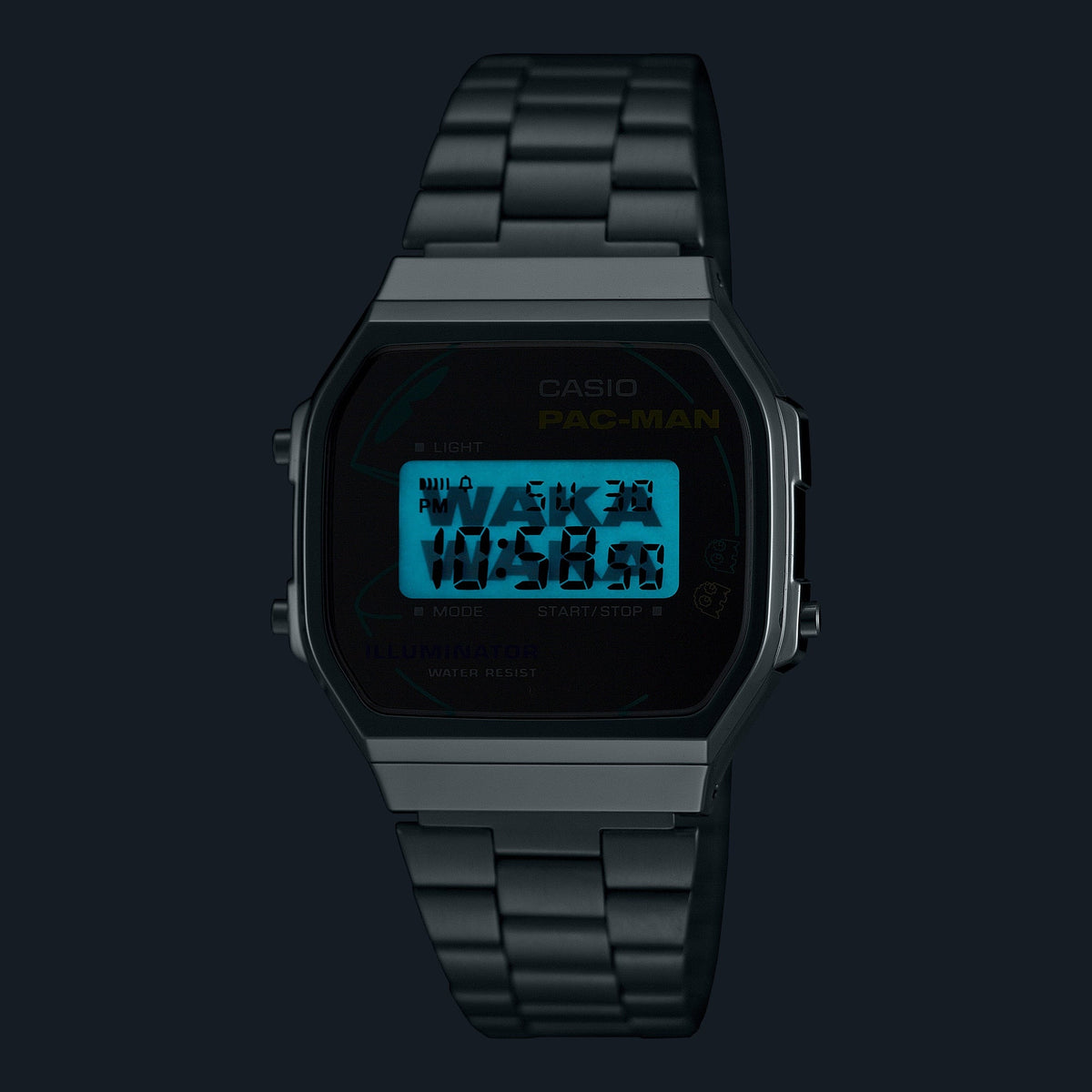A168WEPC-7A Reloj Casio Pac-Man pulsera de metal
