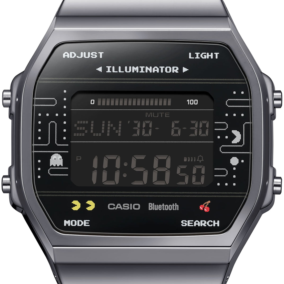 ABL-100WEPC-1B Reloj Casio Pac-Man de hombre pulsera de metal