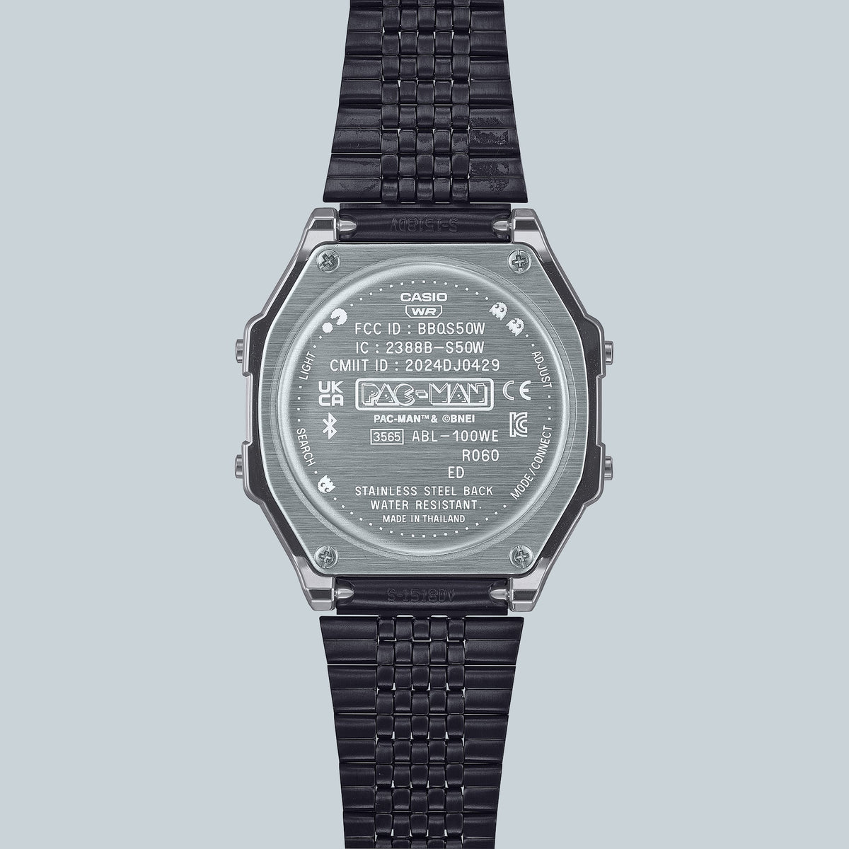 ABL-100WEPC-1B Reloj Casio Pac-Man de hombre pulsera de metal