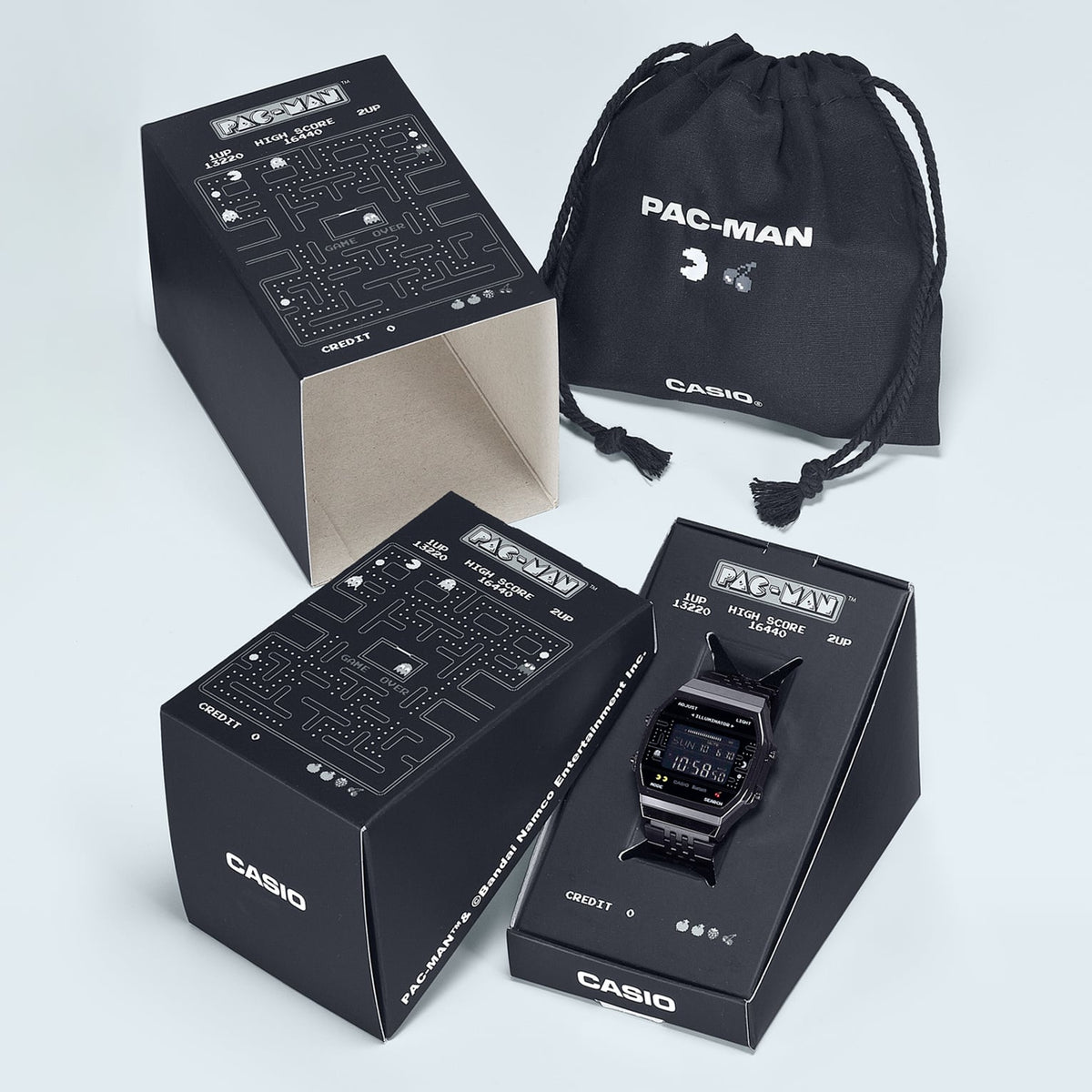 ABL-100WEPC-1B Reloj Casio Pac-Man de hombre pulsera de metal