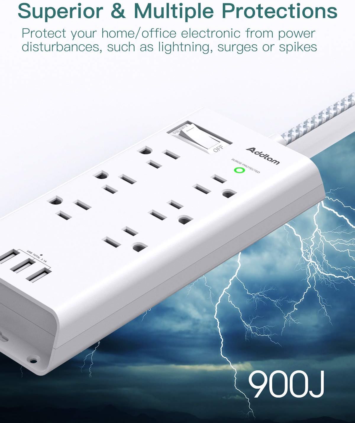 AD5006B Regleta Addtam 6 conectores