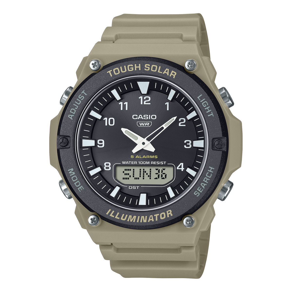 AQ-S820W Reloj Casio de hombre pulsera de caucho 50 mm