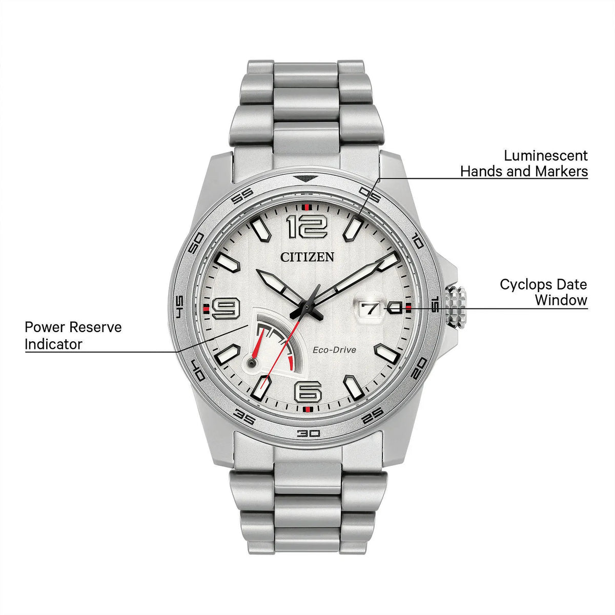 AW7031-54A Reloj Citizen PRT de hombre pulsera de metal 42 mm