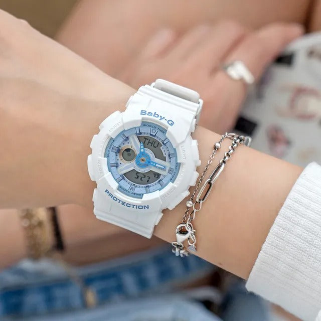 BA-110X Reloj Baby-G para Mujer Pulsera de Caucho Doble hora