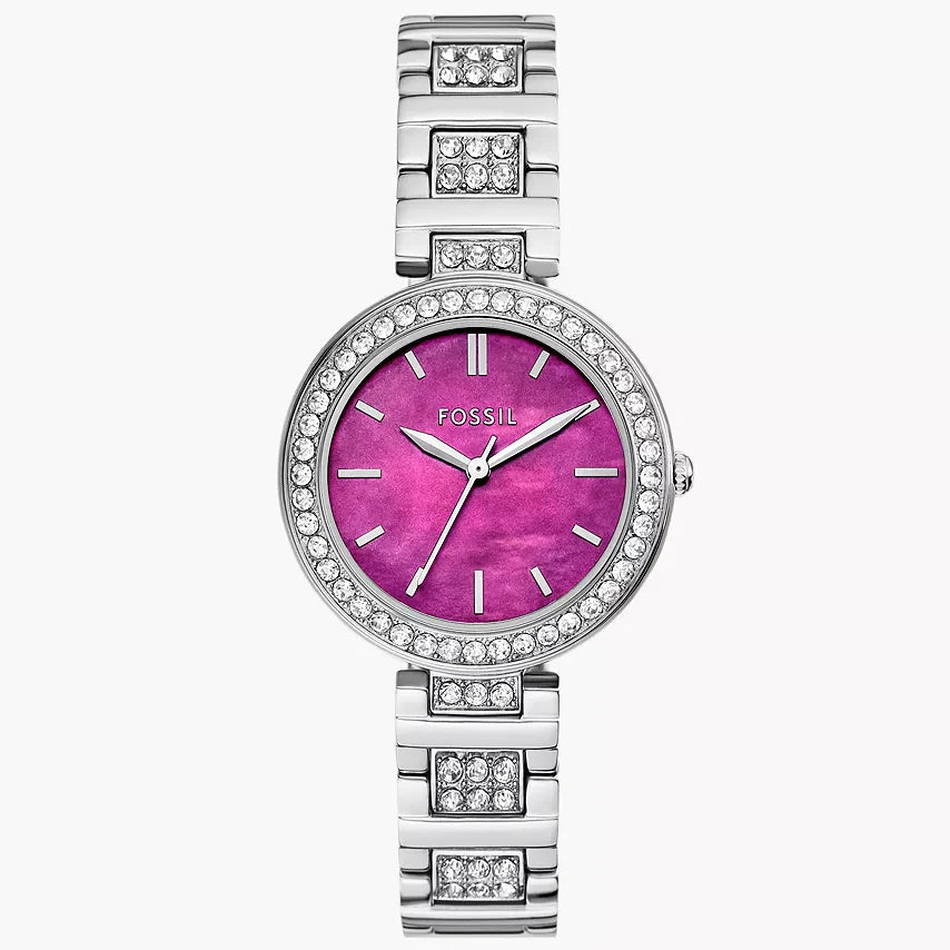 Fossil Karli Reloj Análogo para Mujer Pulsera de Metal