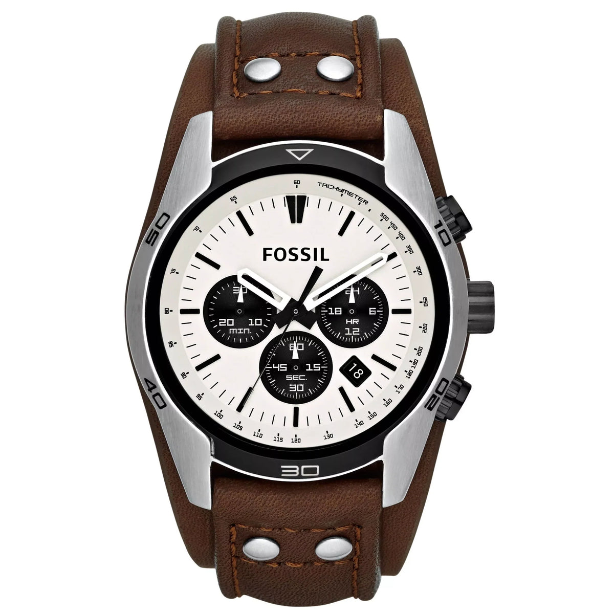 Reloj Fossil Coachman de caballero banda de piel 45 mm