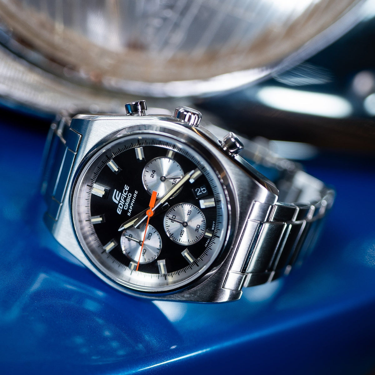 EFB-730 Reloj Edifice Sapphire de hombre correa de metal 47 mm
