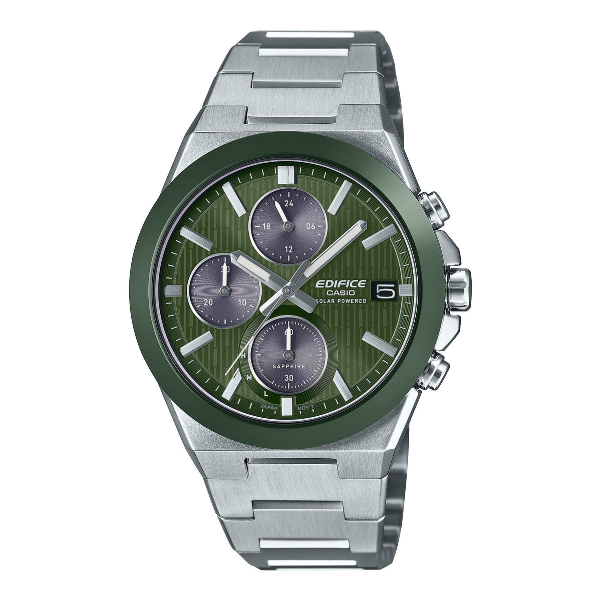 EFS-S650D Reloj Edifice de caballero banda de metal energía solar