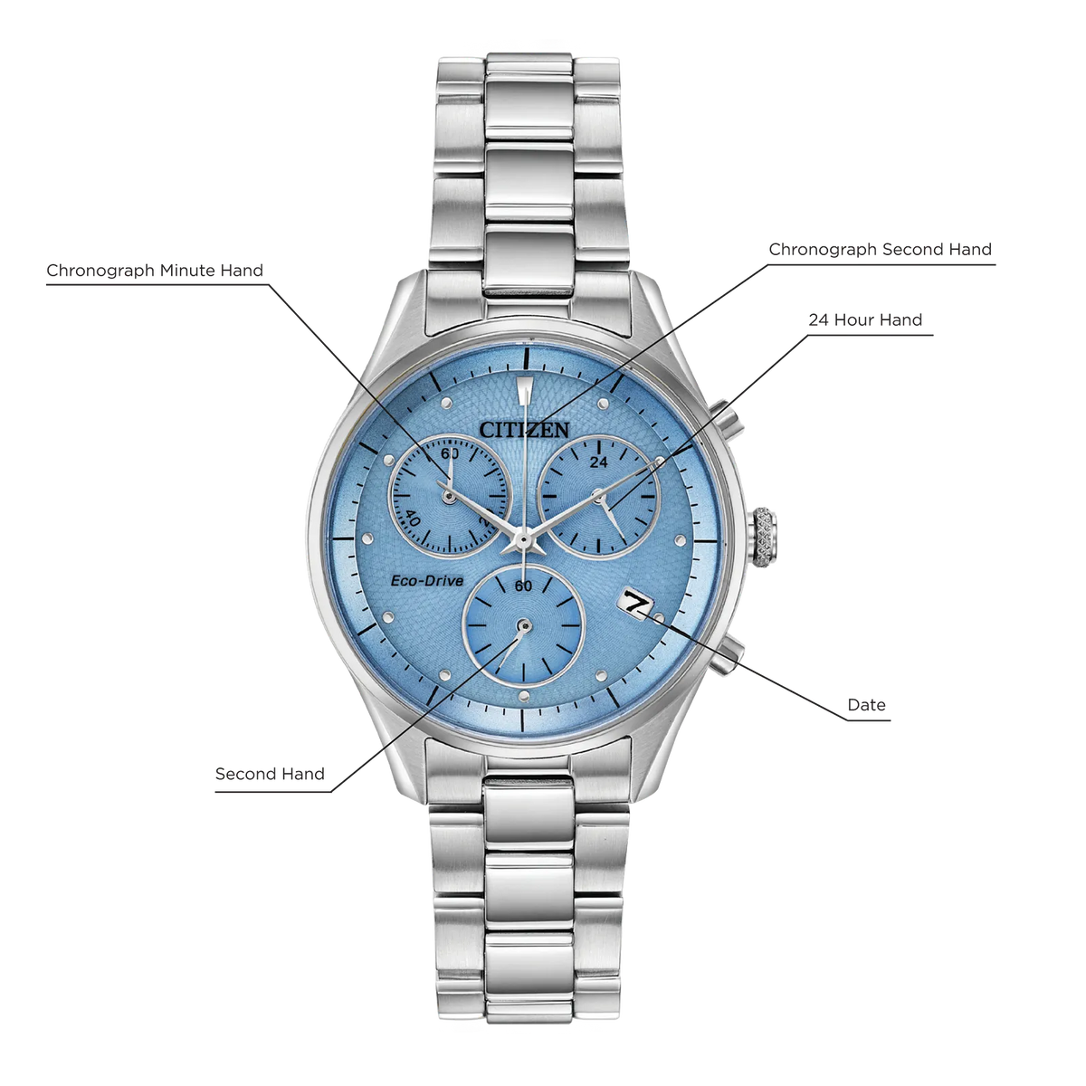 FB1440-57L Reloj Citizen Chandler de dama pulsera de metal 32 mm