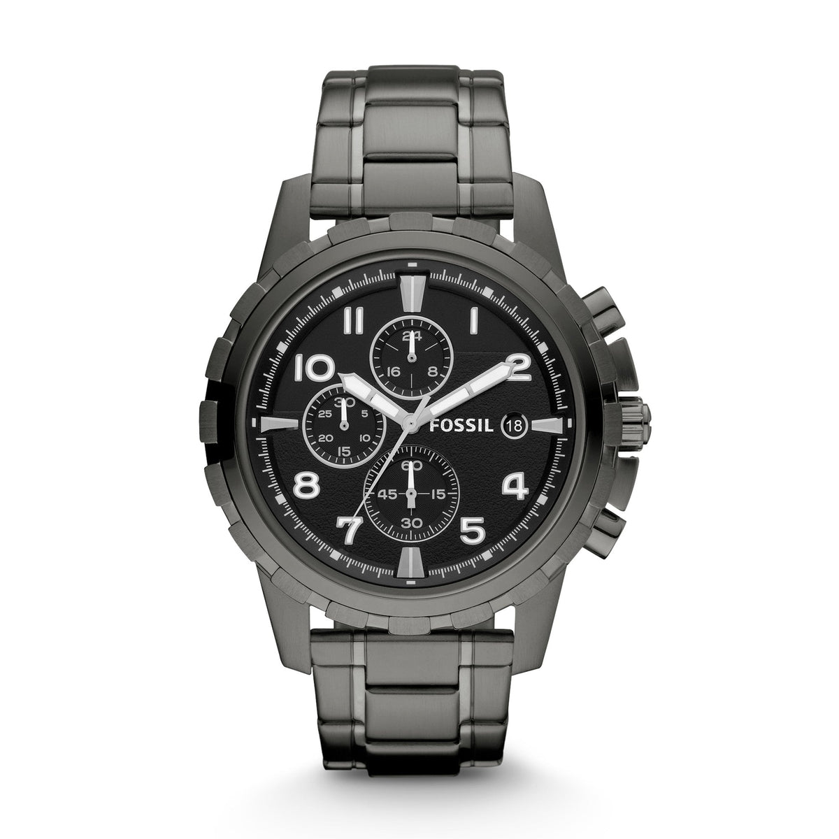 Reloj Fossil Dean de caballero correa de metal 45 mm