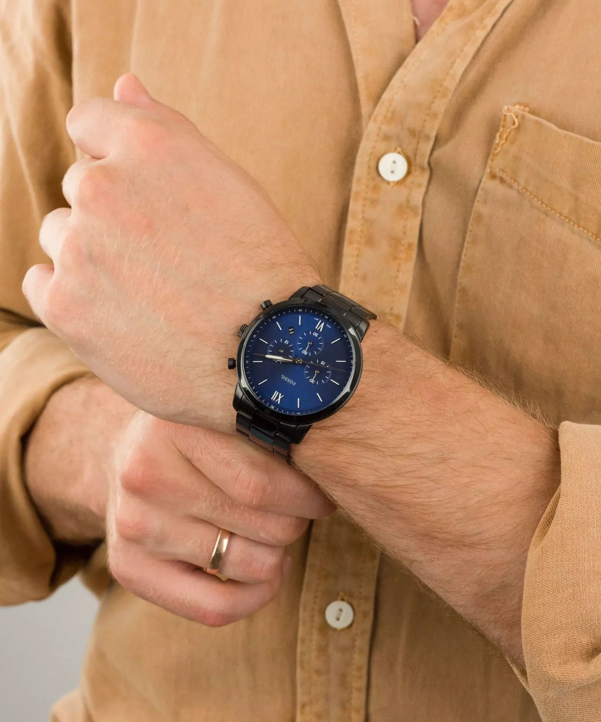 Reloj Fossil Neutra para caballero pulsera de metal 44mm