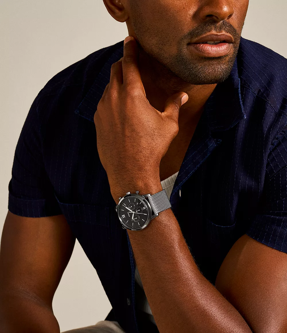 Reloj Cronógrafo de hombre correa mesh