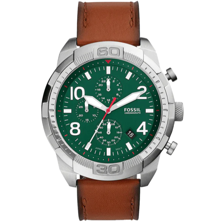 Fossil Bronson Reloj Análogo para Hombre Pulsera de Cuero