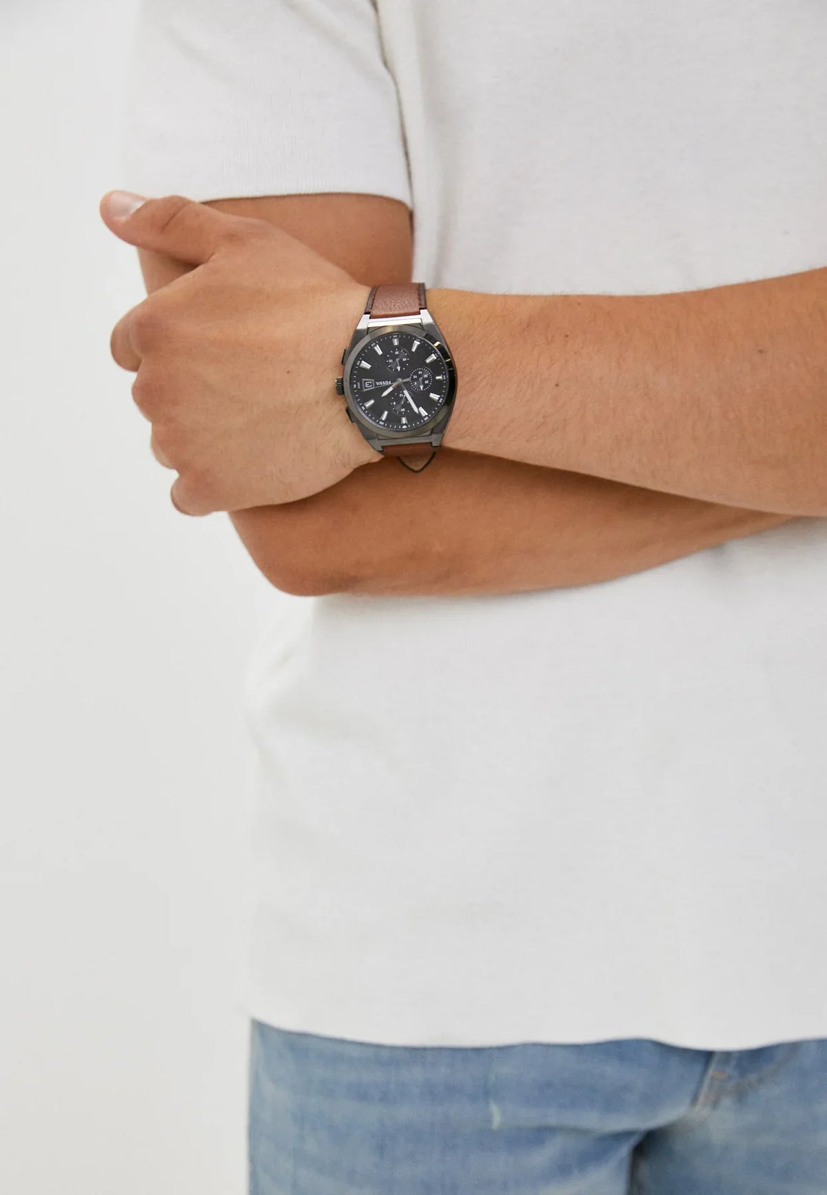 Reloj Fossil Everett de hombre banda de piel 42 mm