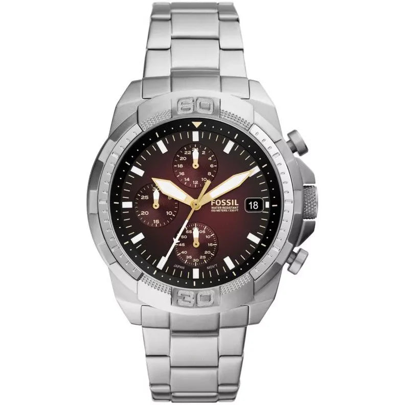 Fossil Bronson Reloj Análogo para Hombre Pulsera de Metal