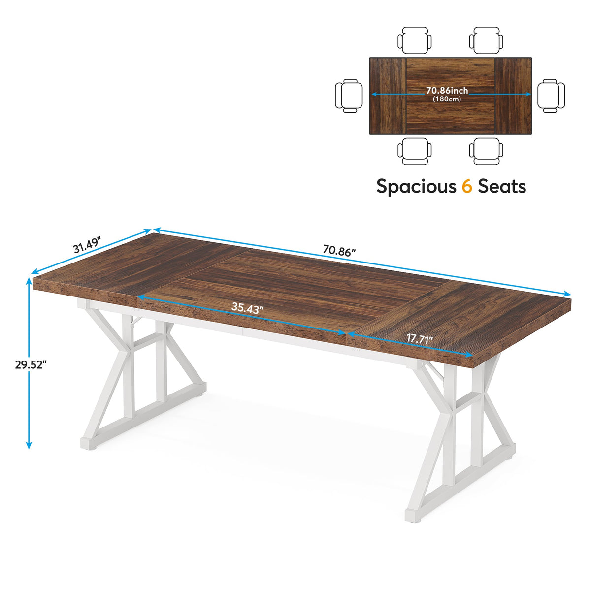 Tribesigns escritorio mueble para oficina y homeoffice HOGA-JW