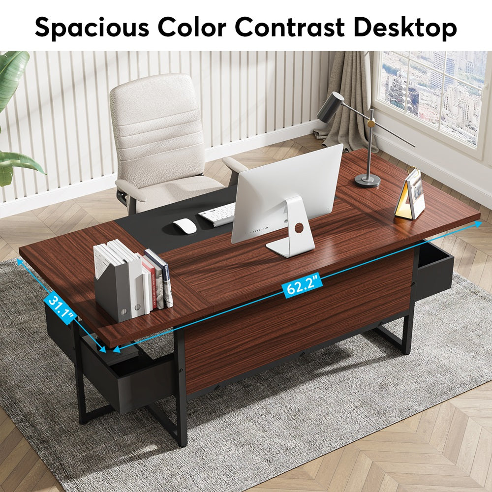 Escritorio mueble marca Tribesigns para oficina y homeoffice HOGA-XK00406