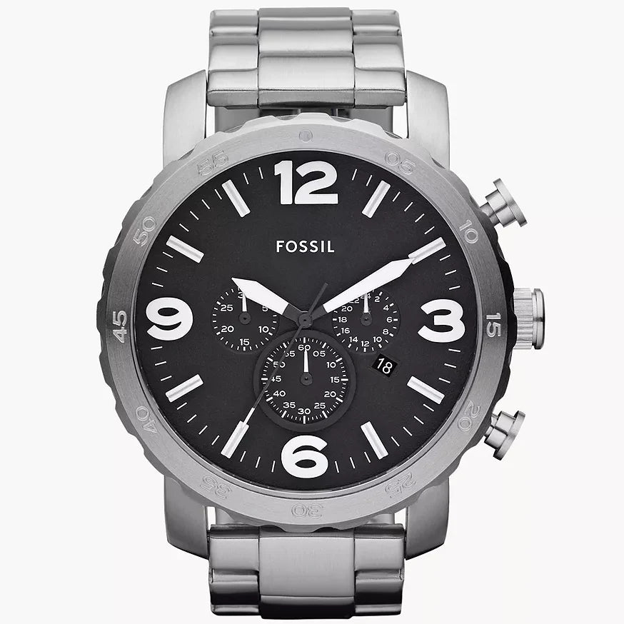Reloj Fossil Nate de caballero pulsera de metal 50 mm