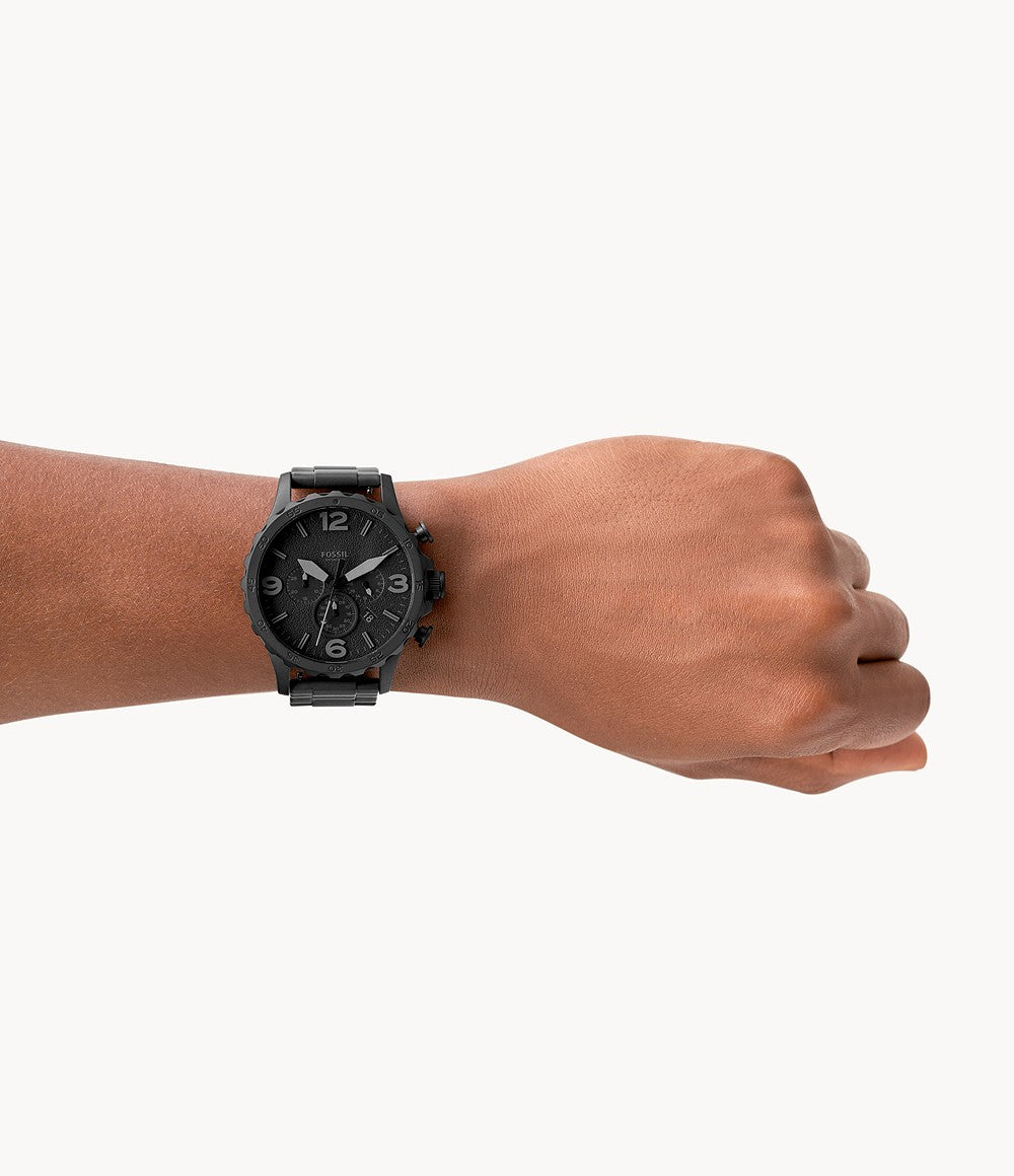Reloj Fossil Nate de hombre correa de acero inoxidable