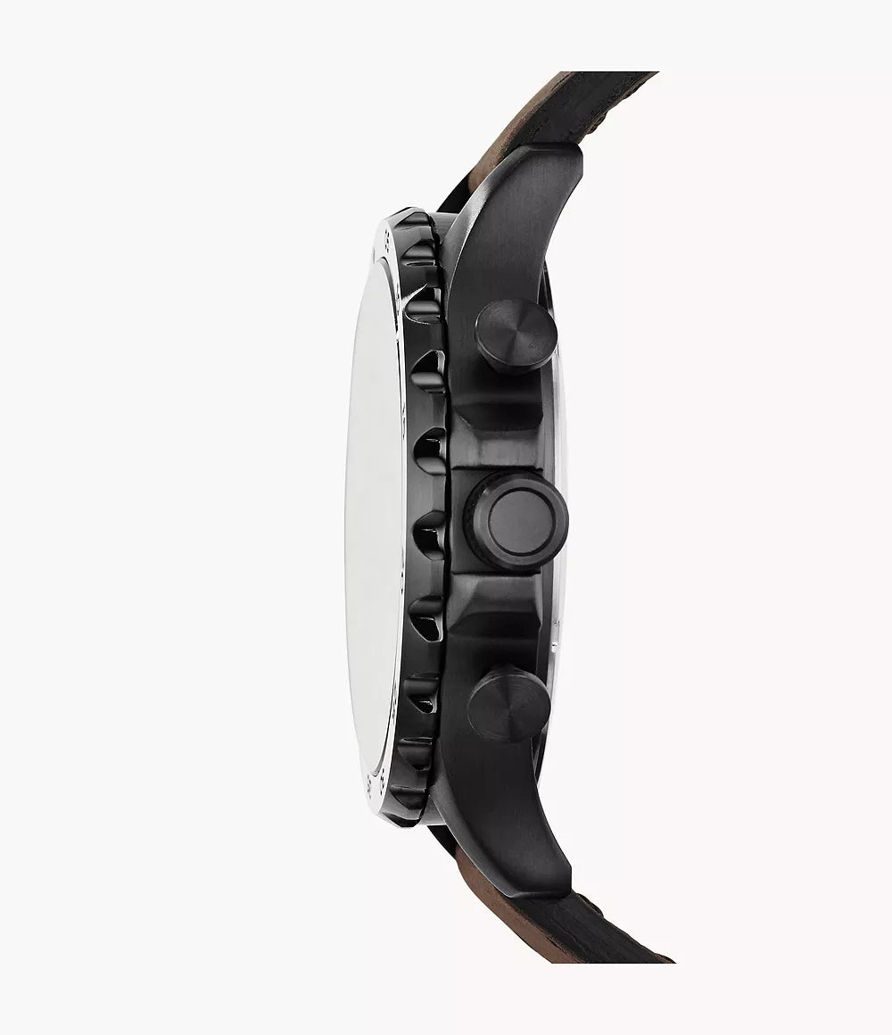 Reloj Fossil Nate de hombre correa de cuero 50 mm