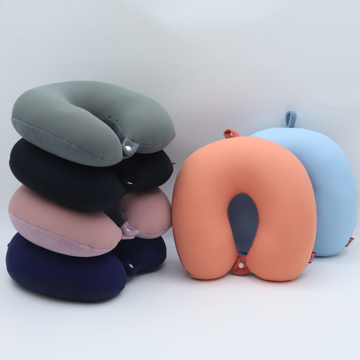 KLW-01 Almohada de viaje de espuma viscoelástica, almohada cervical para viajes