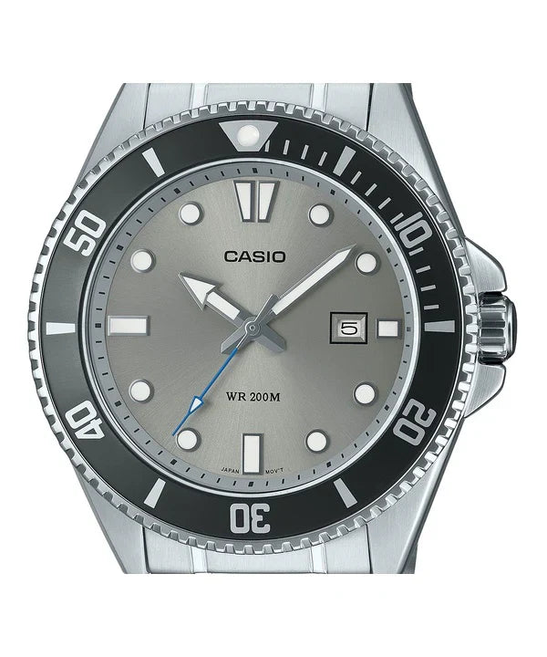 MDV-107 Casio Reloj para Hombre Pulsera de Metal Análogo