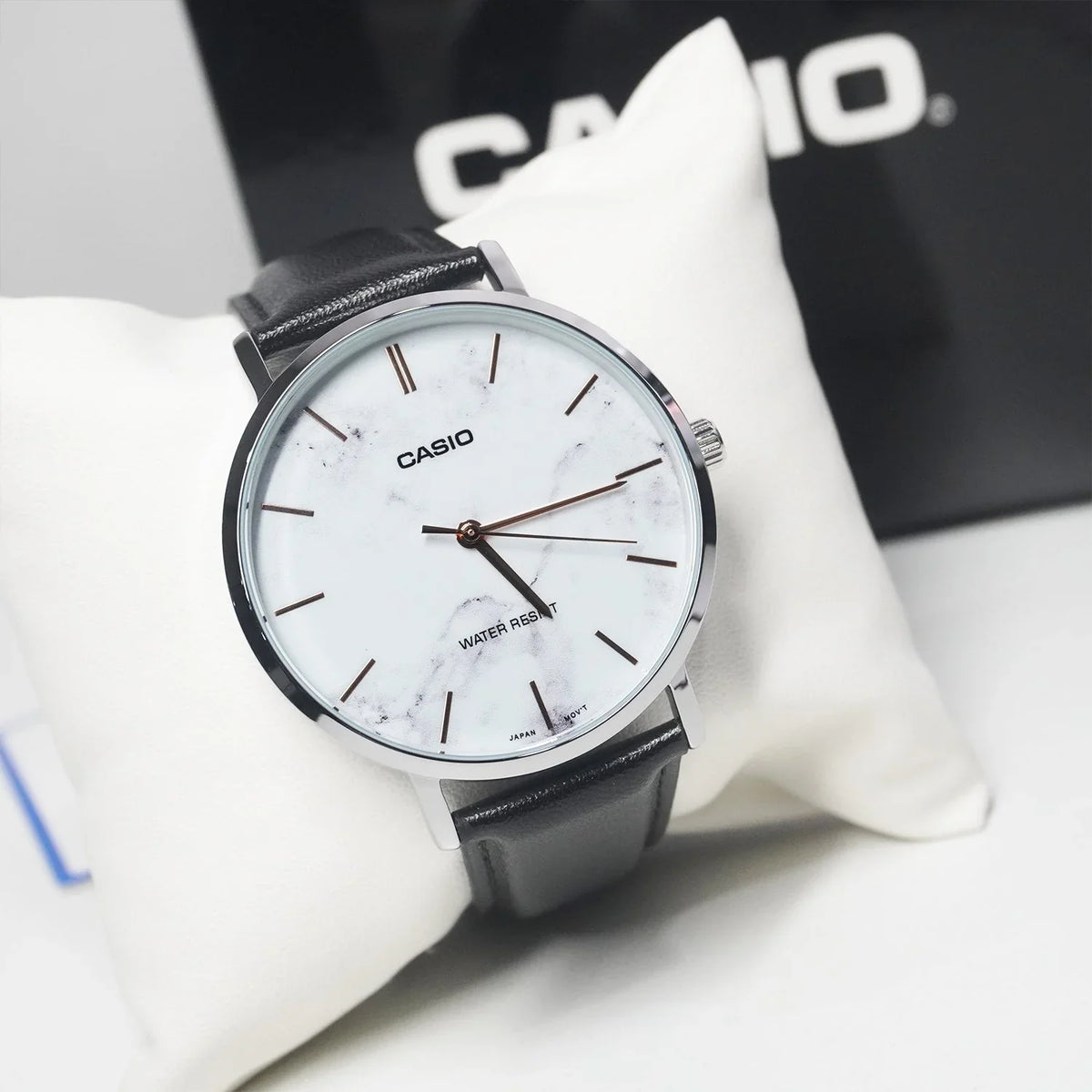 MTP-VT01 Reloj Casio para Caballero Pulsera de Cuero Análogo