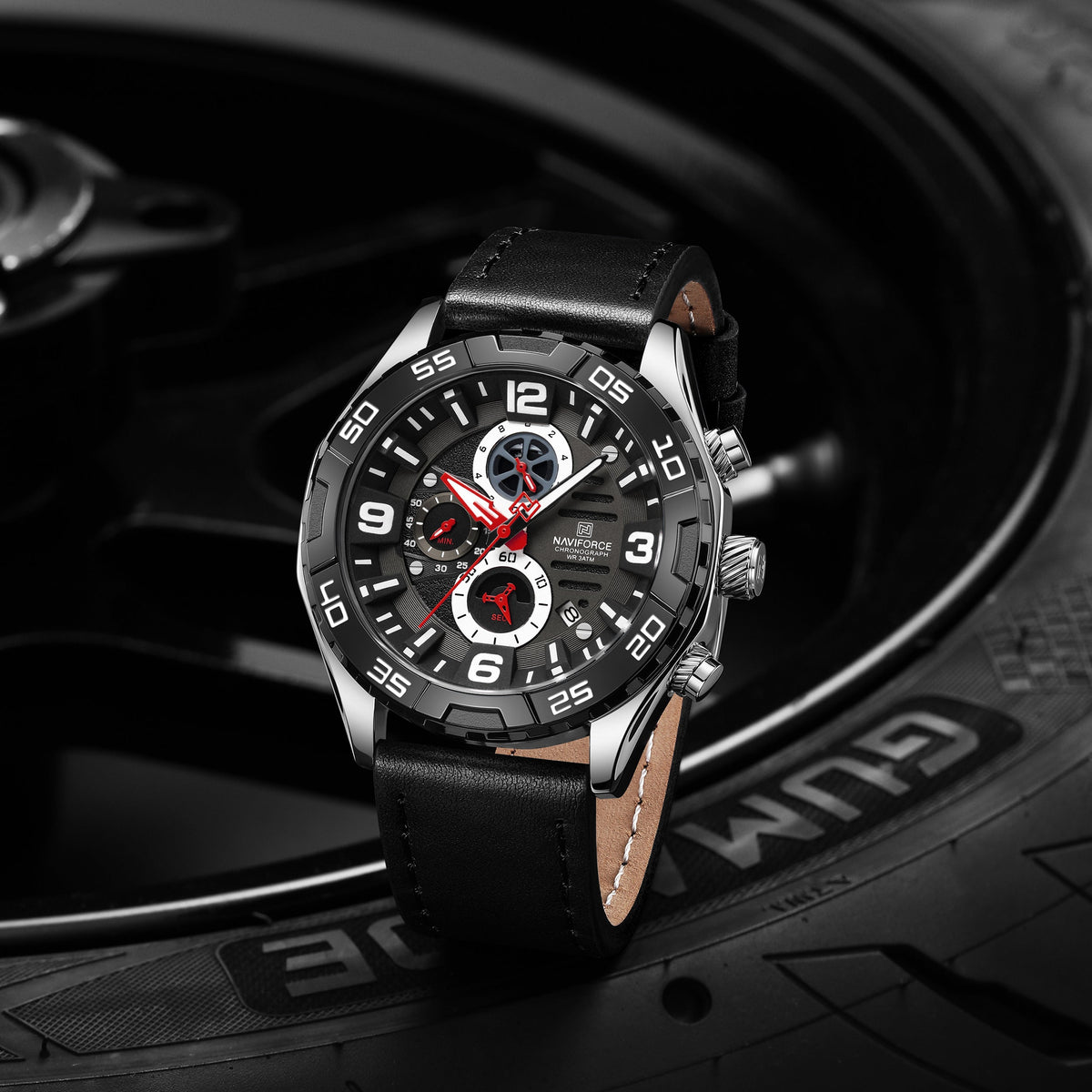 NF8043 reloj Naviforce para caballero pulsera de cuero