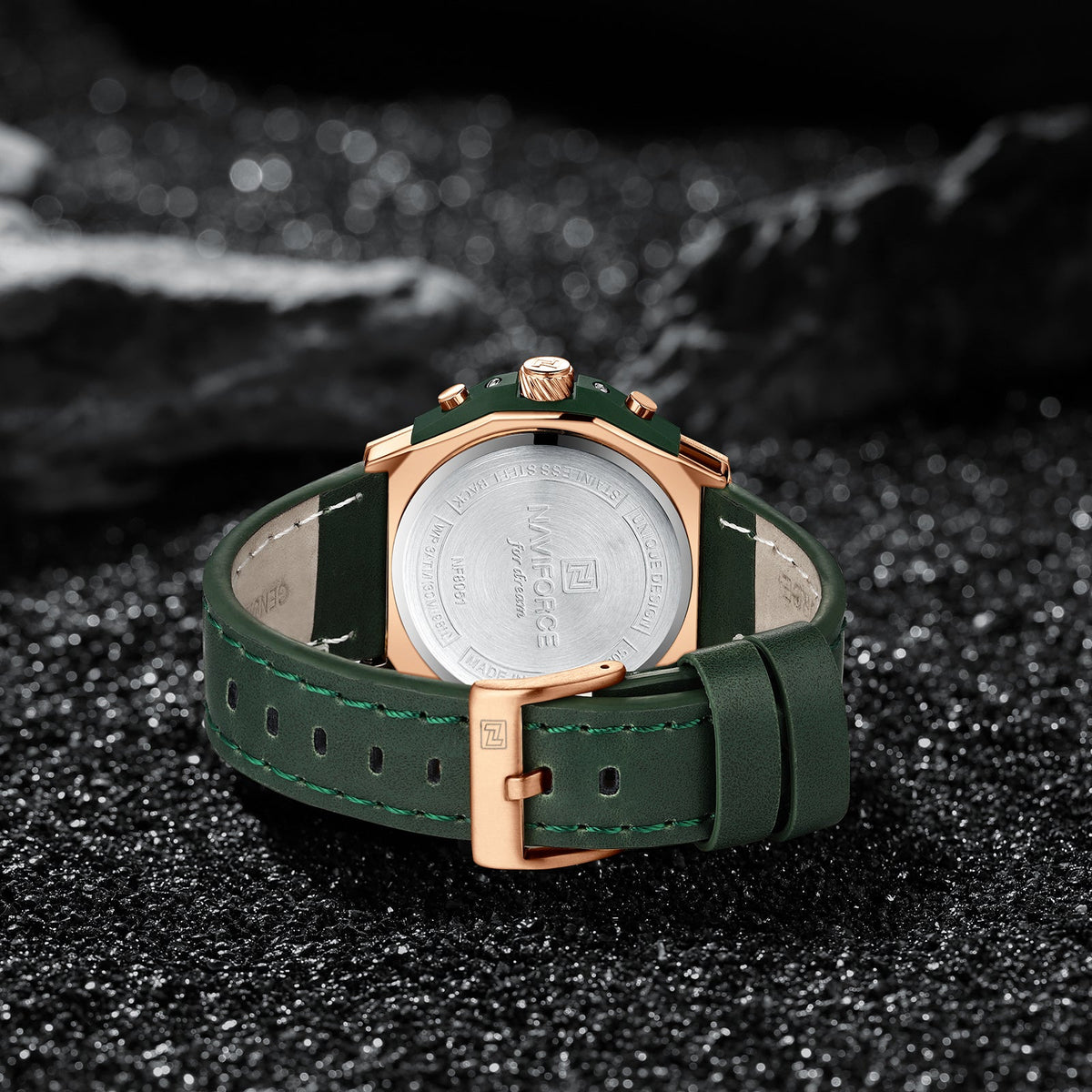 NF8051L Reloj naviforce para hombre pulsera de cuero