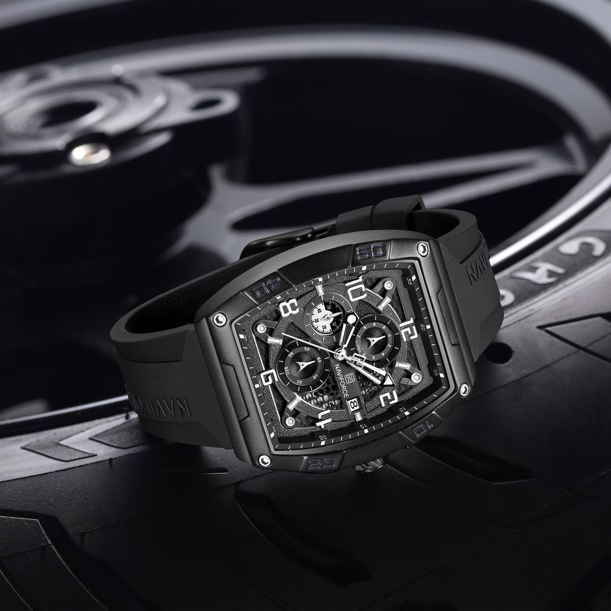 NF8052 Reloj Naviforce para caballero pulsera de caucho
