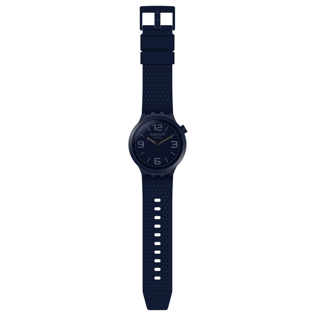 SO27N100 Reloj Swatch BBNavy unisex correa de silicona 41 mm