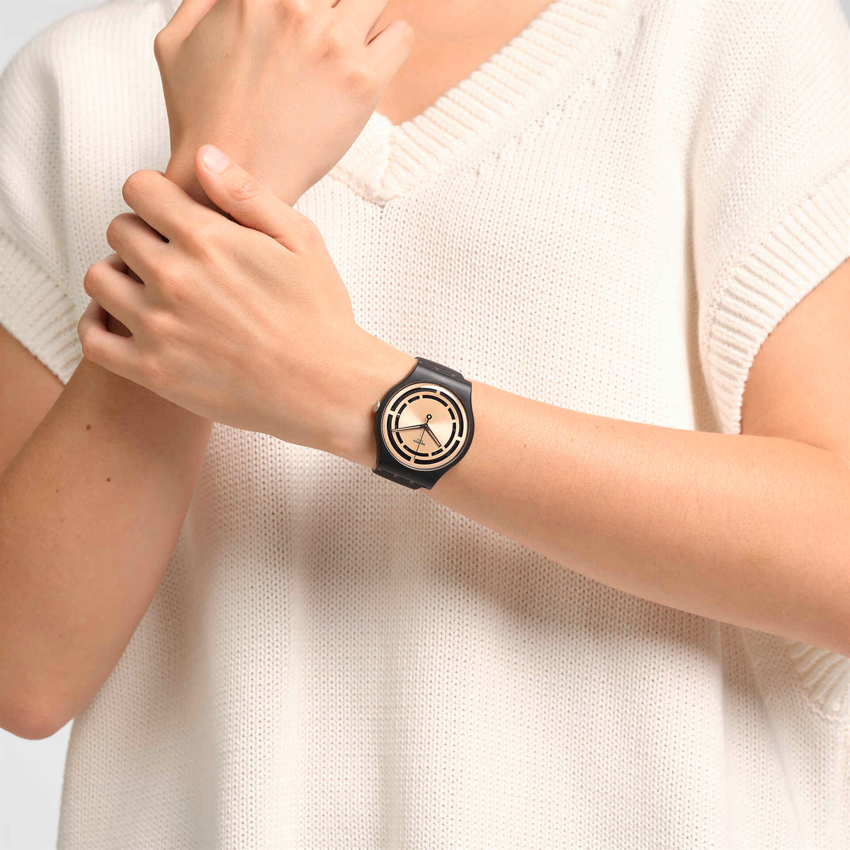 SO32B116 Reloj Swatch Clear Sign Unisex pulsera de silicona