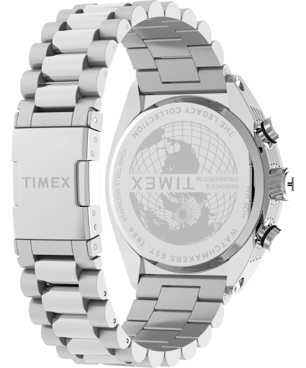 TW2W22200 Reloj Timex Legacy Tonneau de caballero pulsera de acero inoxidable