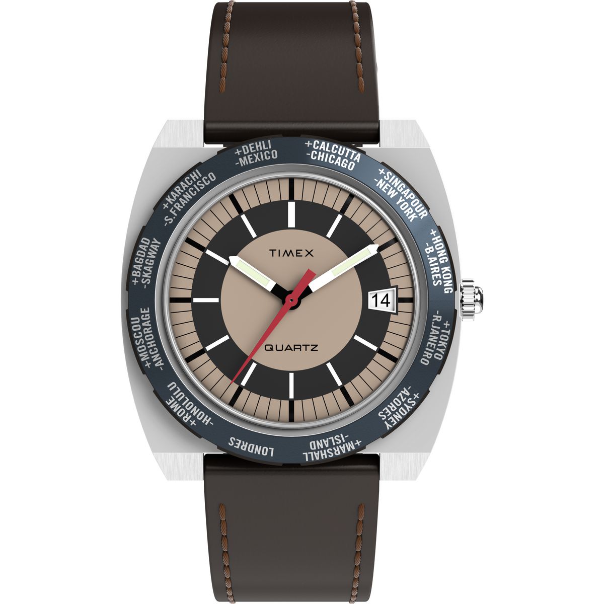 TW2Y31300 Reloj Timex Q de hombre correa de cuero