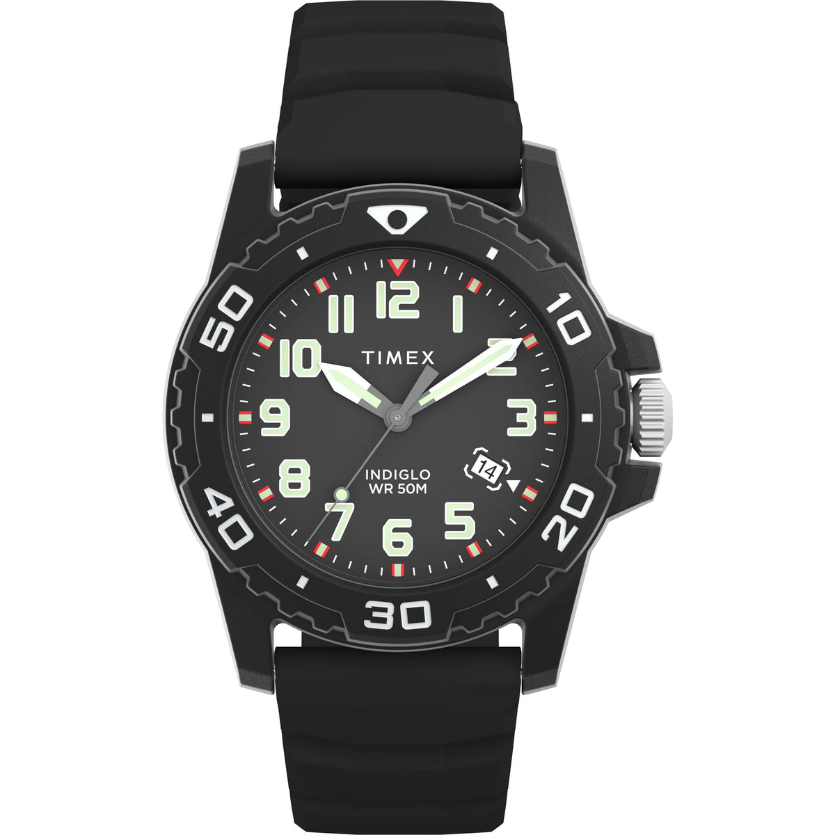 TW5M61200 Reloj Timex Diver Style unisex pulsera de caucho 42 mm