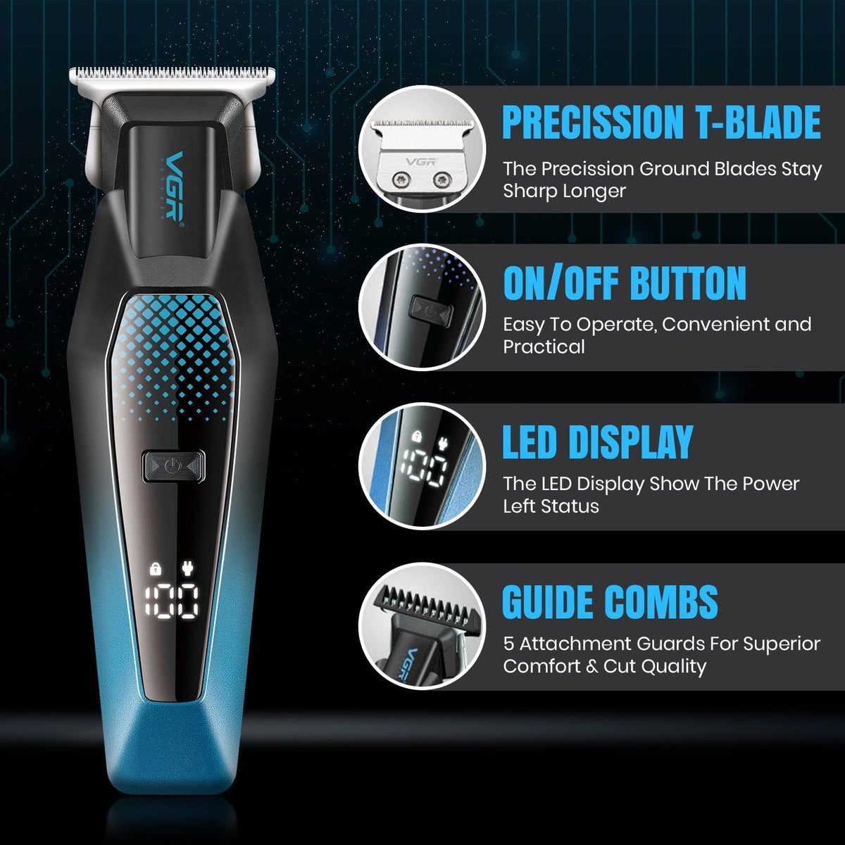 VGR V-253 Recortadora Profesional de Cabello