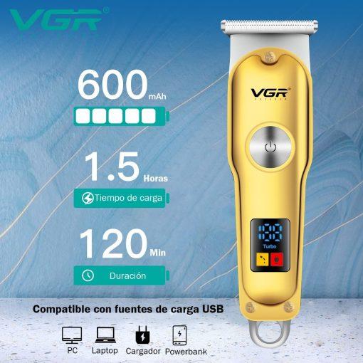 V-290 Rasuradora recargable por USB pantalla LED